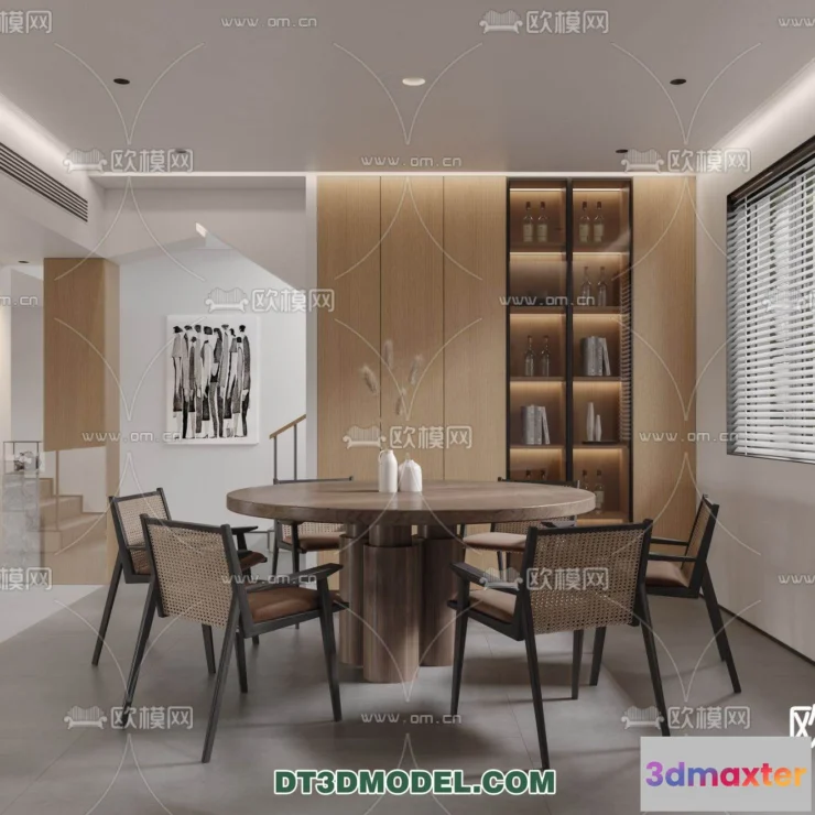 1160972 - WABI SABI STYLE 3D MODELS - DINING TABLE - 0194