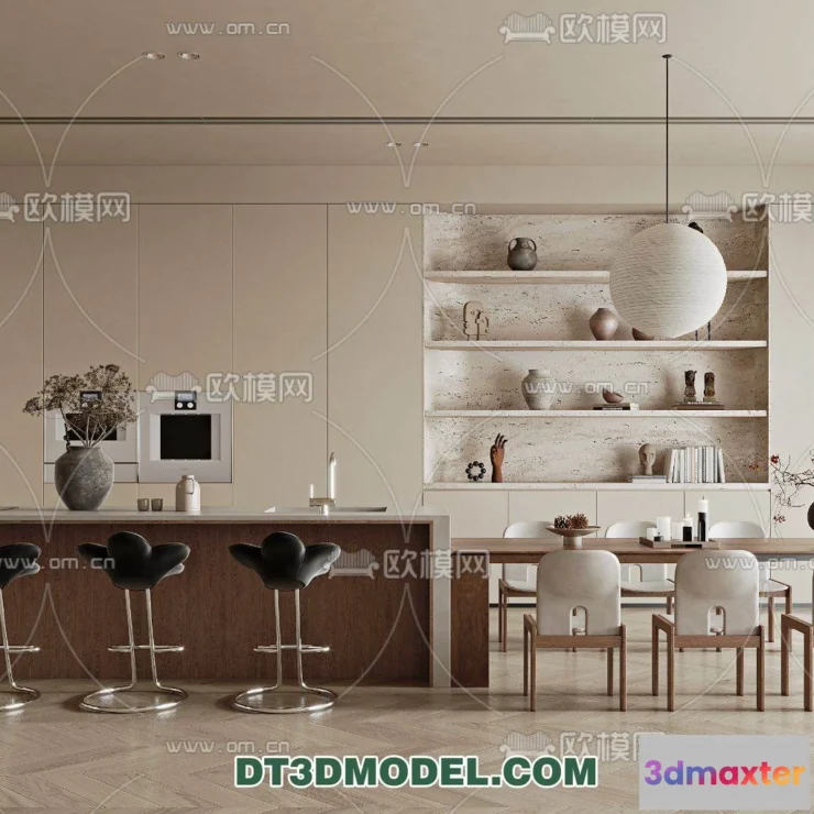 1160982 - WABI SABI STYLE 3D MODELS - DINING TABLE - 0199