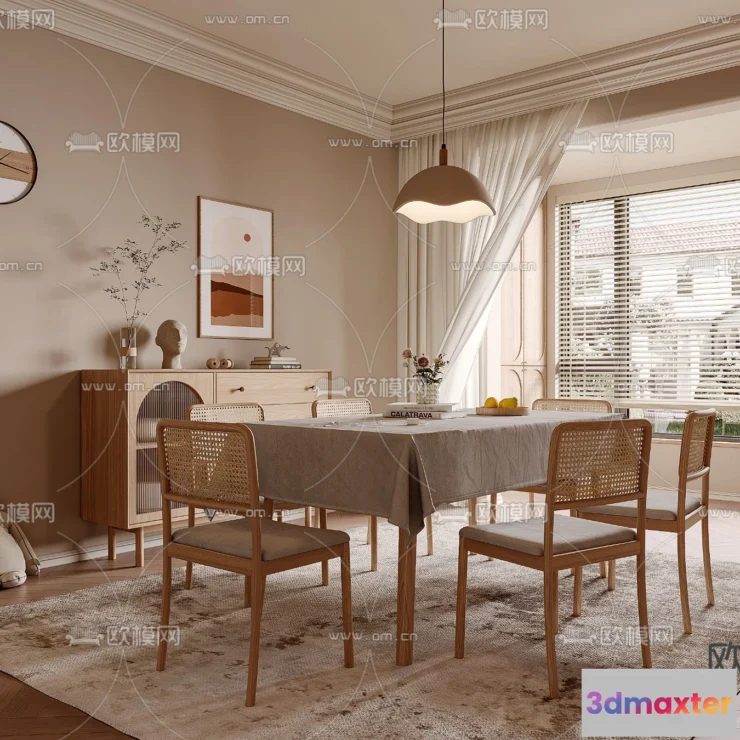 1240464 - DINING ROOM SETS - VRAY  CORONA - 3D MODEL - 1356