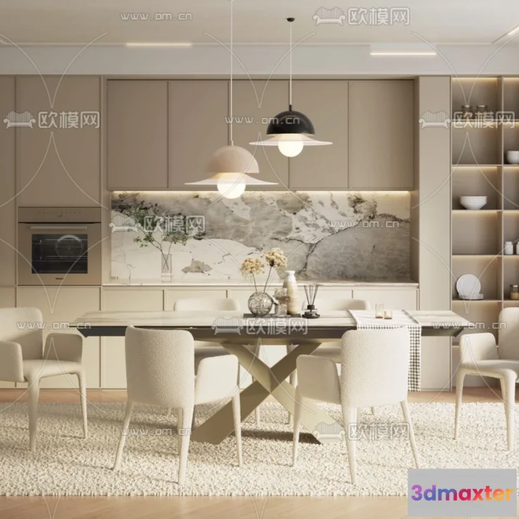 1240470 - DINING ROOM SETS - VRAY  CORONA - 3D MODEL - 1359