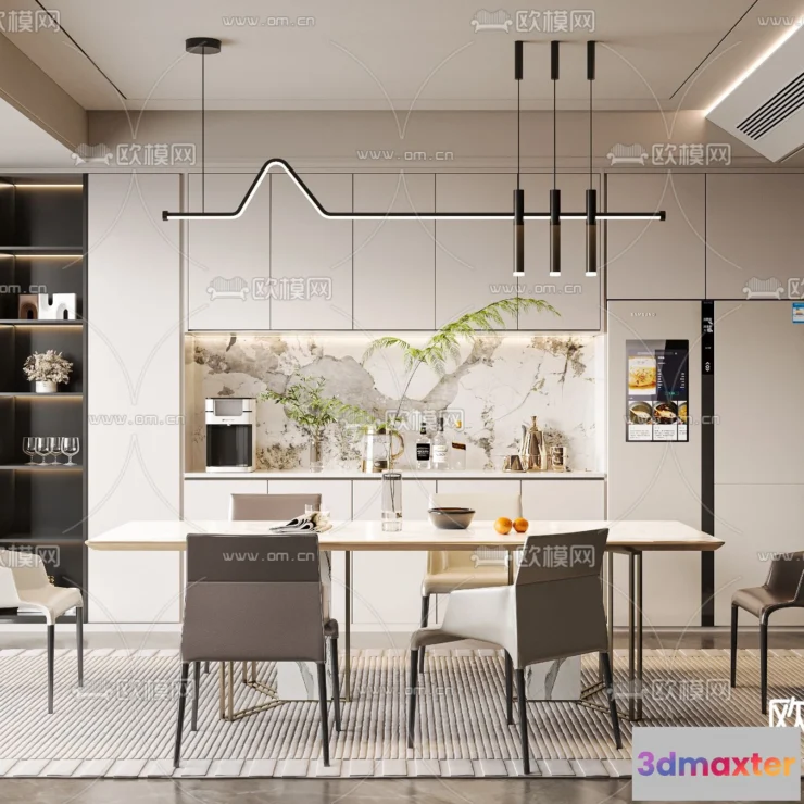 1240536 - DINING ROOM SETS - VRAY  CORONA - 3D MODEL - 1392