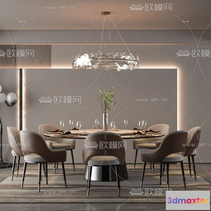 1240548 - DINING ROOM SETS - VRAY  CORONA - 3D MODEL - 1398