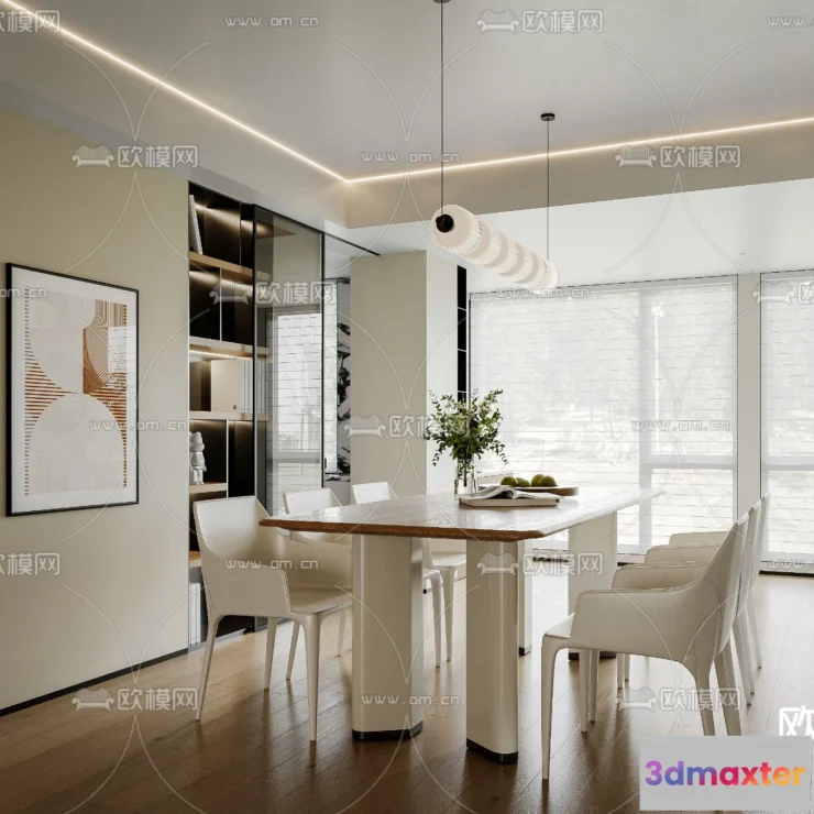 1240554 - DINING ROOM SETS - CORONA - 3D MODEL - 1401