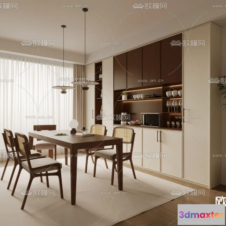 1240578 - DINING ROOM SETS - VRAY  CORONA - 3D MODEL - 1413