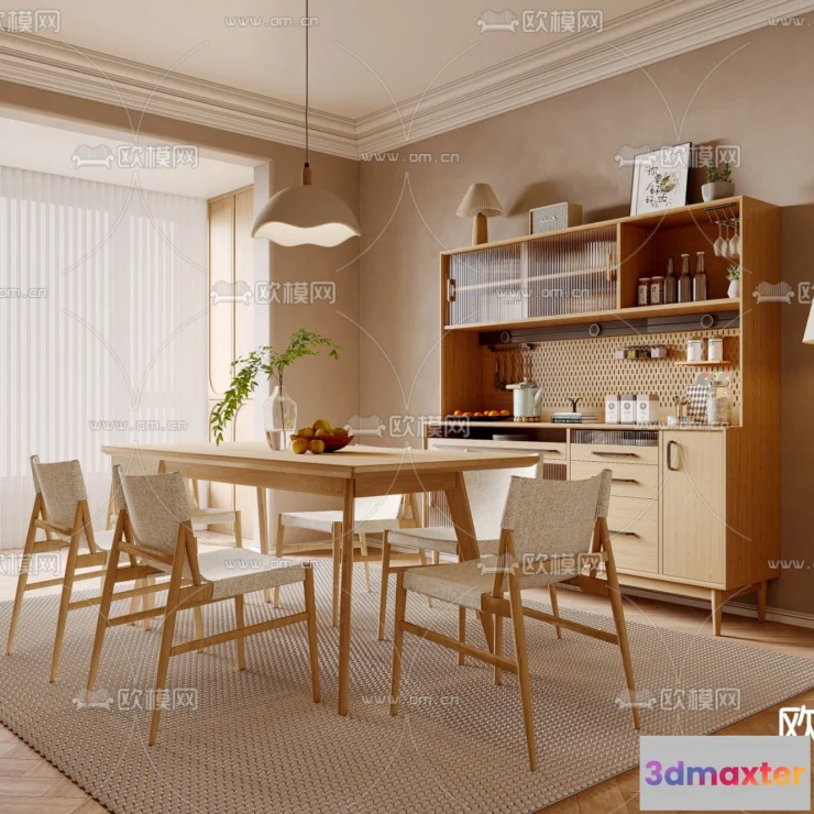 1240652 - DINING ROOM SETS - VRAY  CORONA - 3D MODEL - 1450