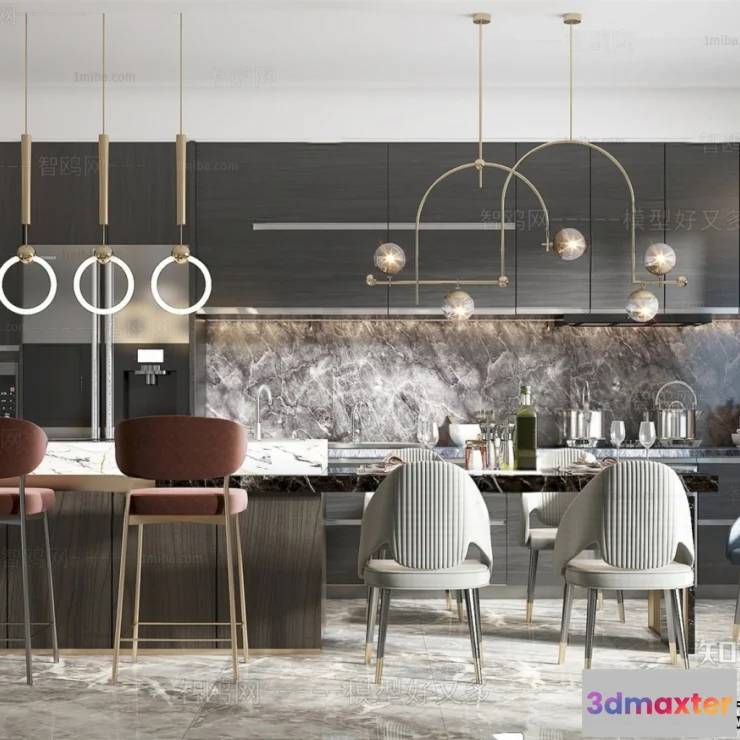 1358396 - Dining Room - Villas 3D Interior Scene - 3D Models - 169 3D Max