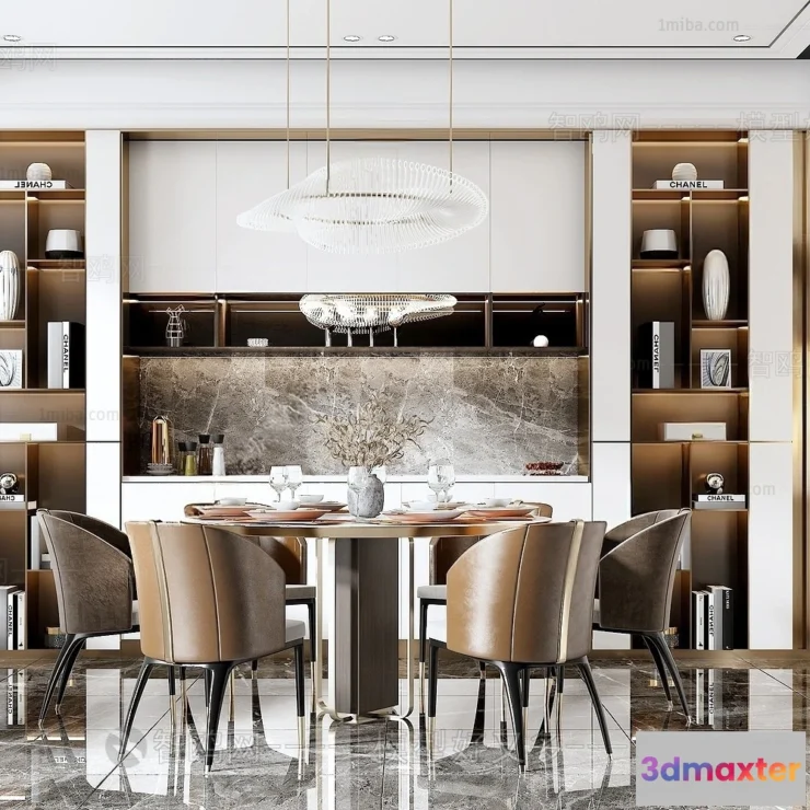 1358588 - Dining Room - Villas 3D Interior Scene - 3D Models - 172 3D Max