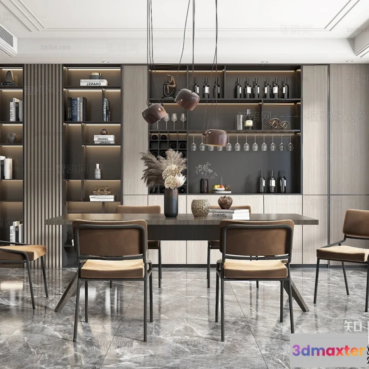 1358975 - Dining Room - Villas 3D Interior Scene - 3D Models - 178 3D Max