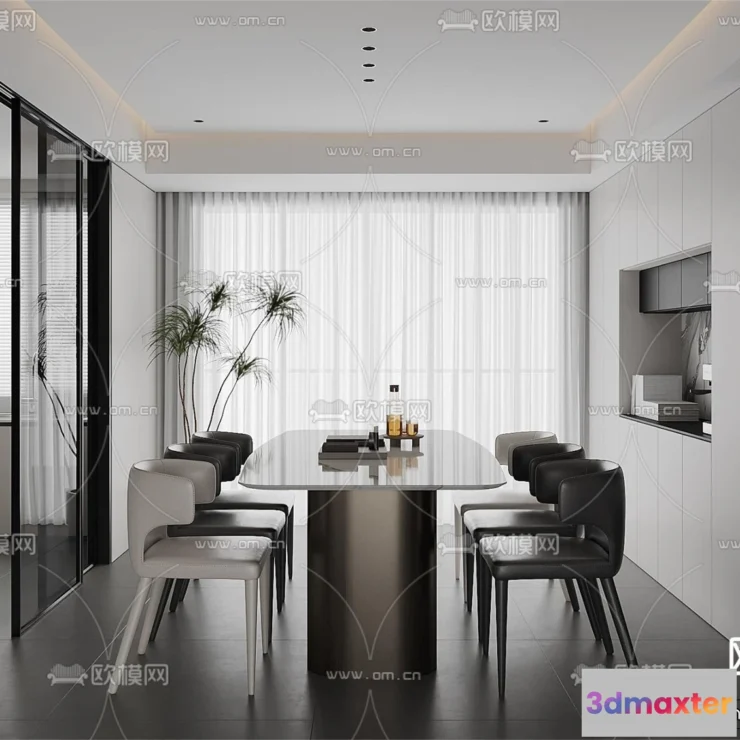 1359201 - Dining Room - 3D Models - 3D Interior Scenes - 150 3D Max