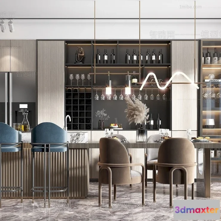 1359314 - Dining Room - Villas 3D Interior Scene - 3D Models - 183 3D Max