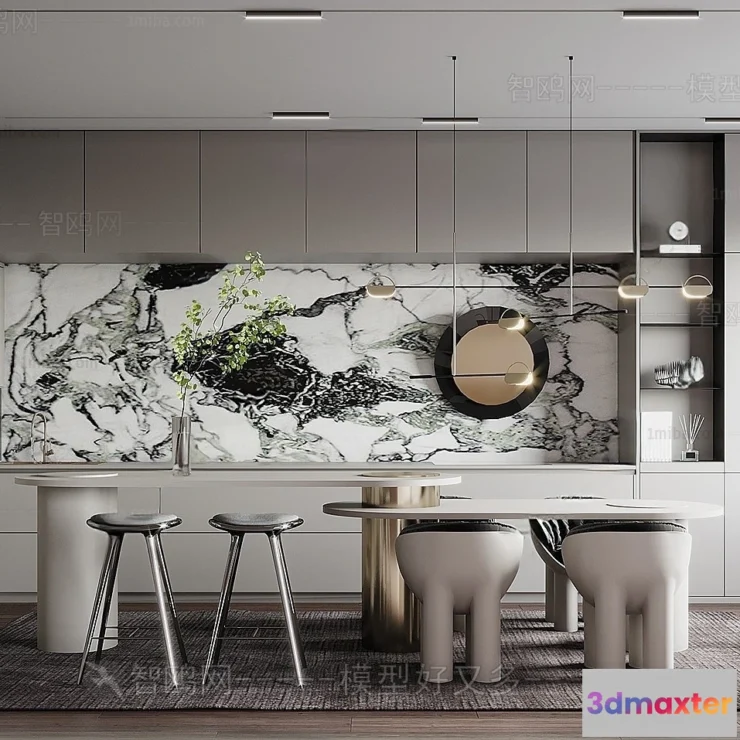 1359385 - Dining Room - Villas 3D Interior Scene - 3D Models - 184 3D Max