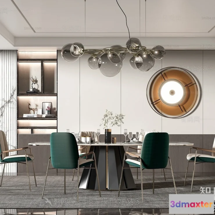 1359445 - Dining Room - Villas 3D Interior Scene - 3D Models - 185 3D Max