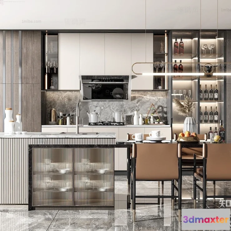 1359525 - Dining Room - Villas 3D Interior Scene - 3D Models - 186 3D Max