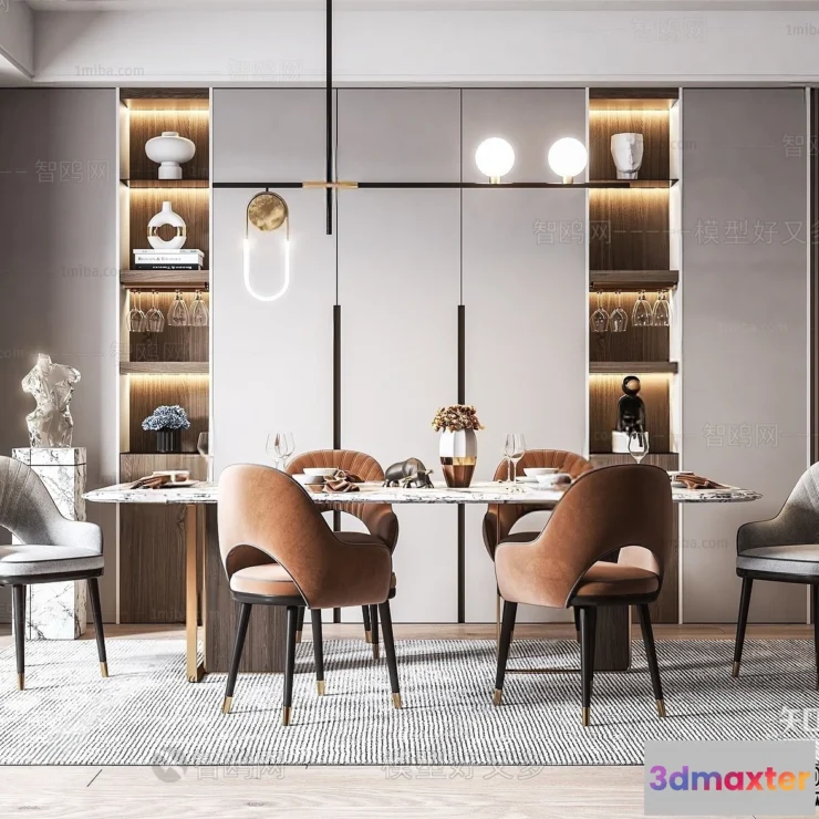 1359710 - Dining Room - Villas 3D Interior Scene - 3D Models - 189 3D Max