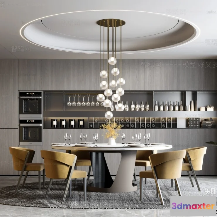 1359847 - Dining Room - Villas 3D Interior Scene - 3D Models - 191 3D Max
