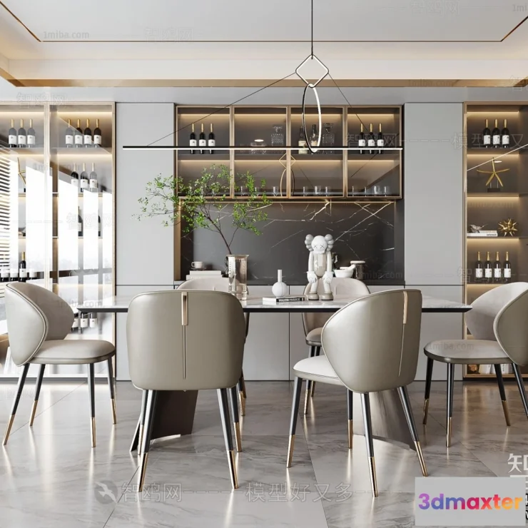 1359981 - Dining Room - Villas 3D Interior Scene - 3D Models - 193 3D Max