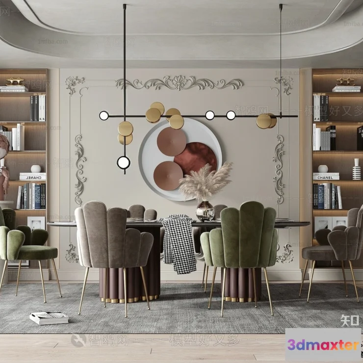 1360195 - Dining Room - Villas 3D Interior Scene - 3D Models - 196 3D Max