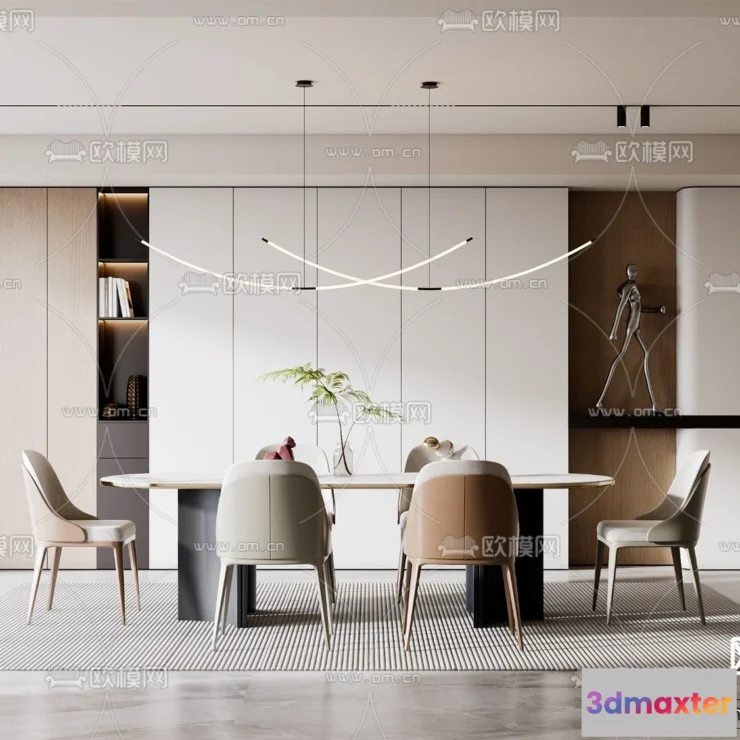 1360196 - Dining Room - 3D Models - 3D Interior Scenes - 165 3D Max