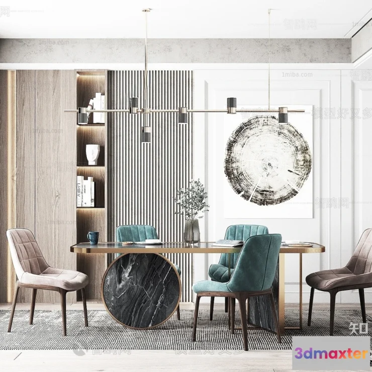 1360403 - Dining Room - Villas 3D Interior Scene - 3D Models - 199 3D Max