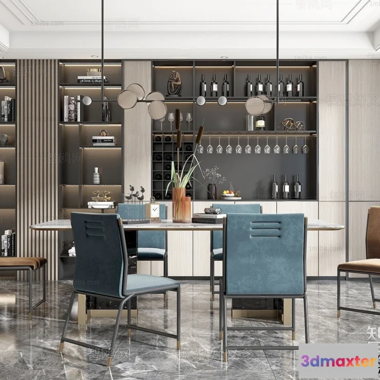 1360536 - Dining Room - Villas 3D Interior Scene - 3D Models - 201 3D Max