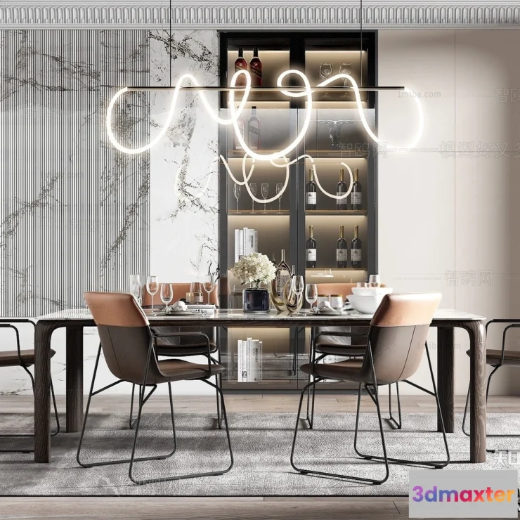 1360671 - Dining Room - Villas 3D Interior Scene - 3D Models - 203 3D Max