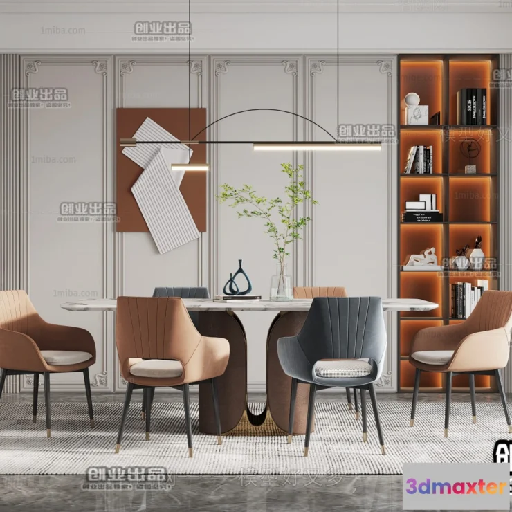 1361506 - Dining Room - Modern Style Interior 3D Scenes - 004 3D Max