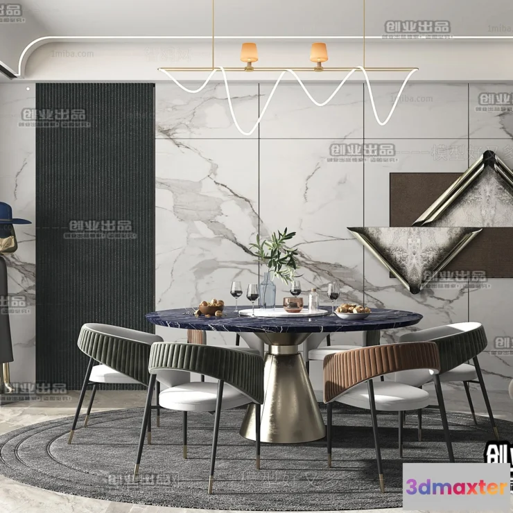 1361709 - Dining Room - Modern Style Interior 3D Scenes - 007 3D Max