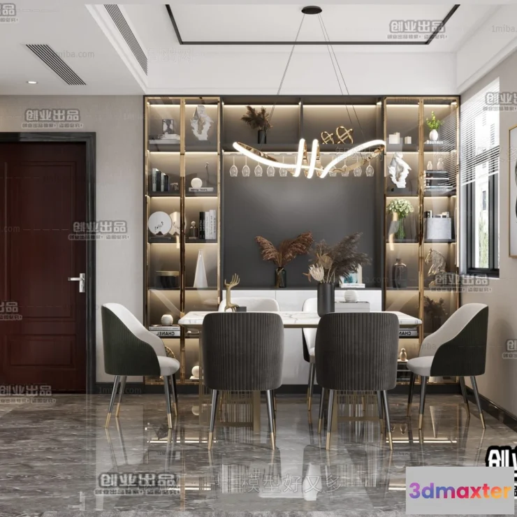 1361859 - Dining Room - Modern Style Interior 3D Scenes - 009 3D Max
