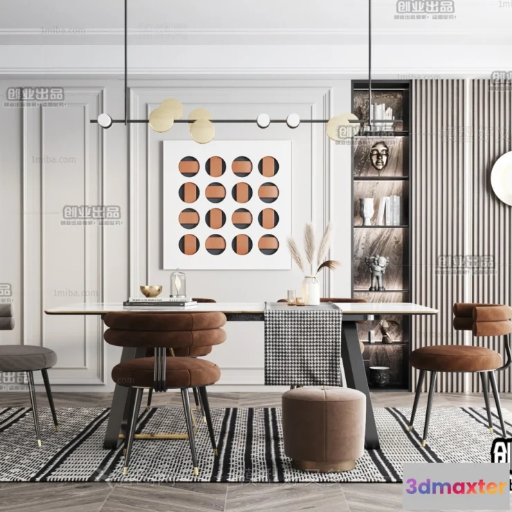 1361920 - Dining Room - Modern Style Interior 3D Scenes - 010 3D Max
