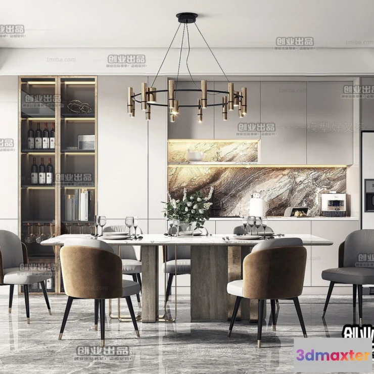 1362201 - Dining Room - Modern Style Interior 3D Scenes - 014 3D Max