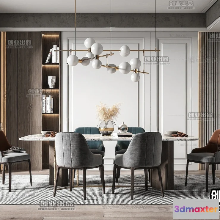 1362528 - Dining Room - Modern Style Interior 3D Scenes - 019 3D Max