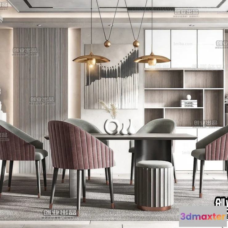 1362587 - Dining Room - Modern Style Interior 3D Scenes - 020 3D Max