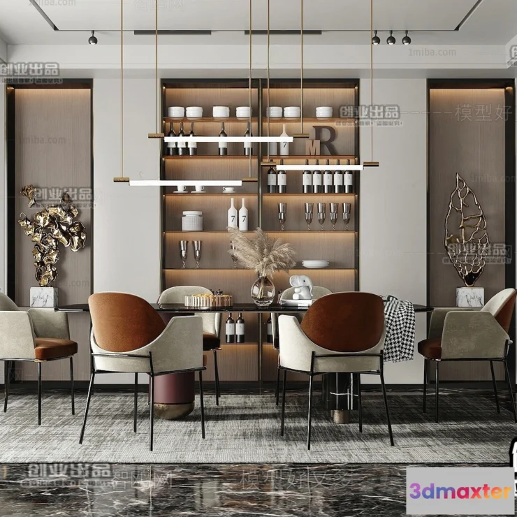 1362720 - Dining Room - Modern Style Interior 3D Scenes - 022 3D Max