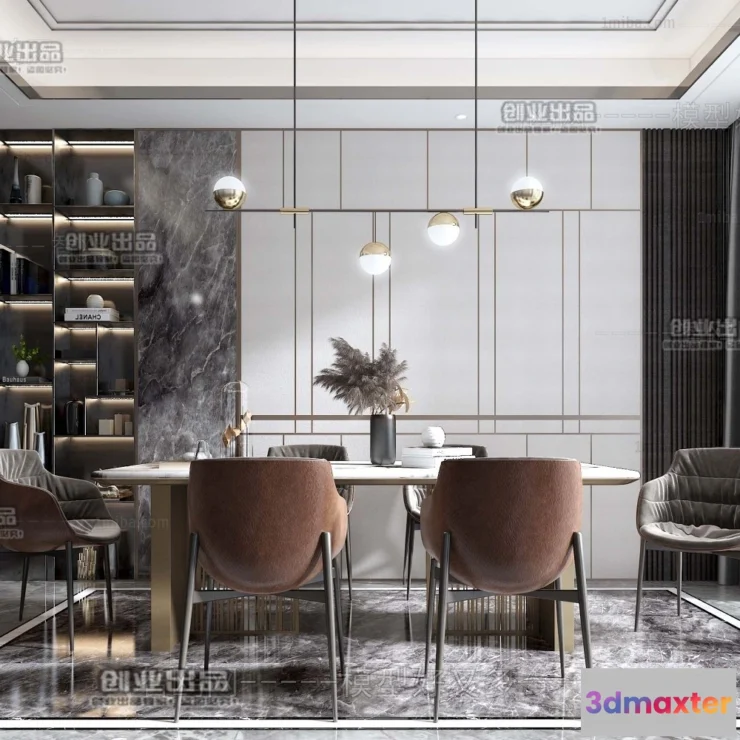 1362990 - Dining Room - Modern Style Interior 3D Scenes - 026 3D Max