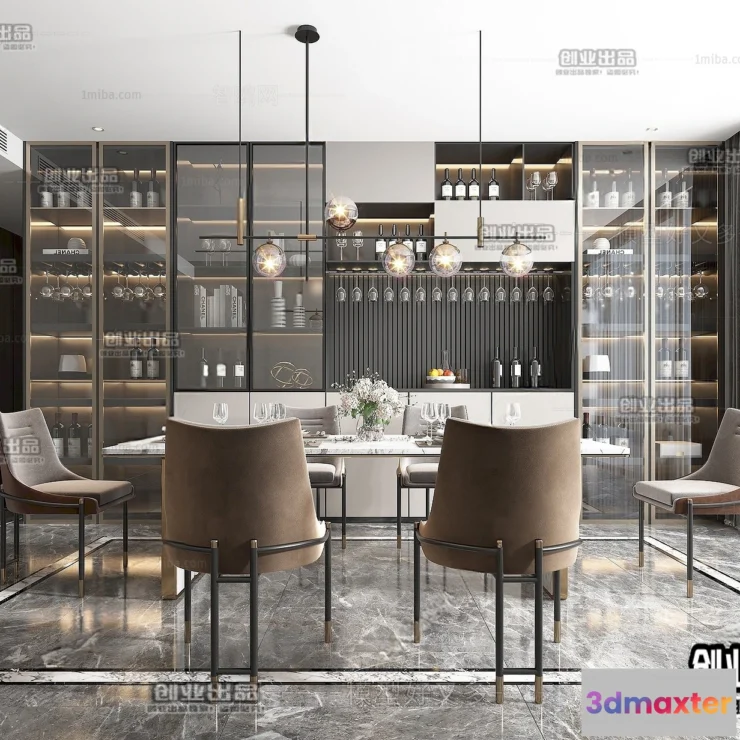 1363143 - Dining Room - Modern Style Interior 3D Scenes - 028 3D Max