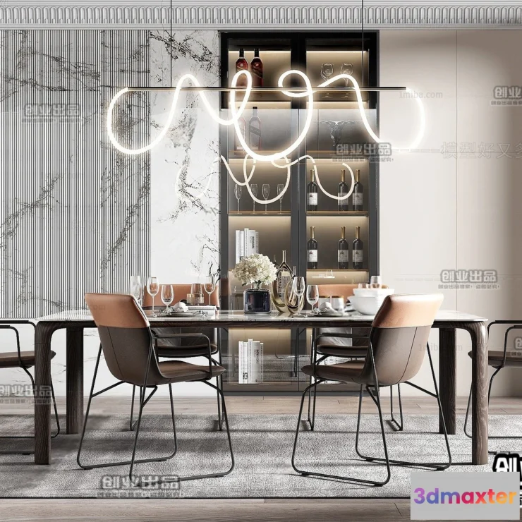 1363215 - Dining Room - Modern Style Interior 3D Scenes - 029 3D Max