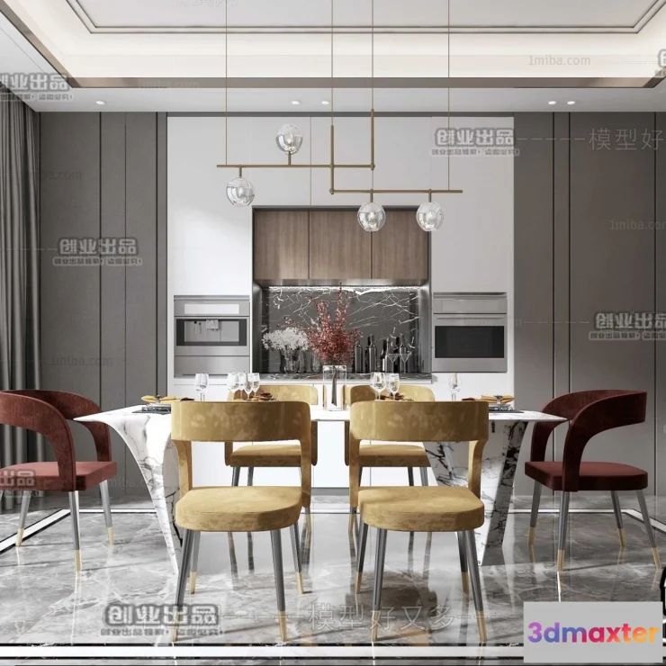 1363278 - Dining Room - Modern Style Interior 3D Scenes - 030 3D Max