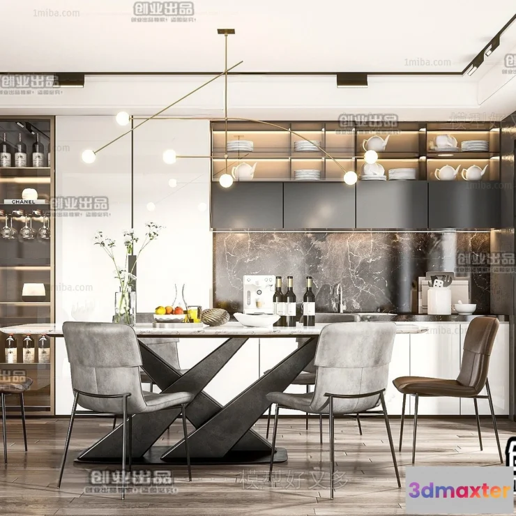 1363427 - Dining Room - Modern Style Interior 3D Scenes - 032 3D Max