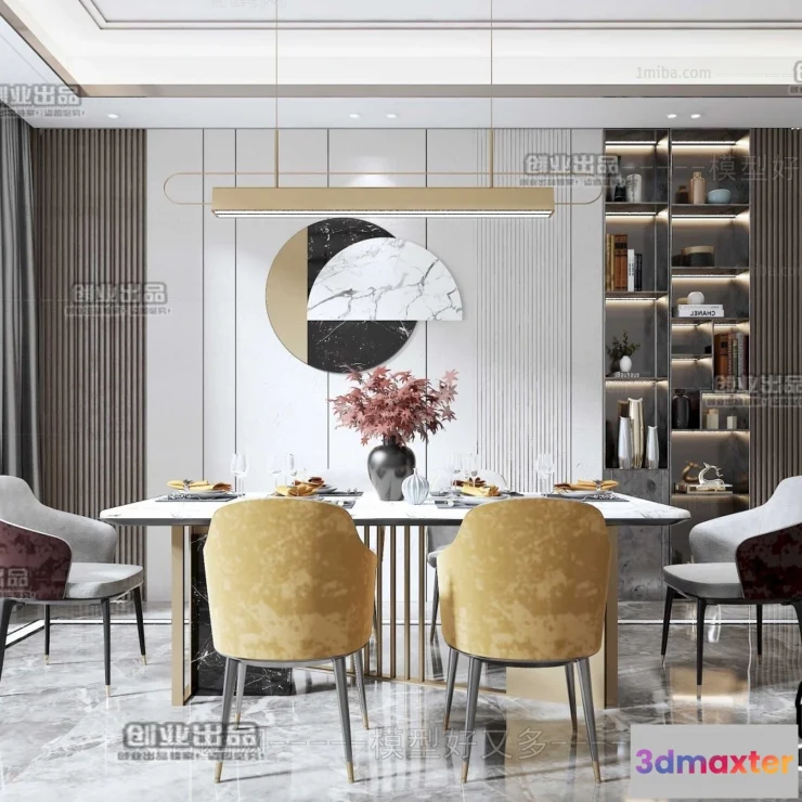1363506 - Dining Room - Modern Style Interior 3D Scenes - 033 3D Max