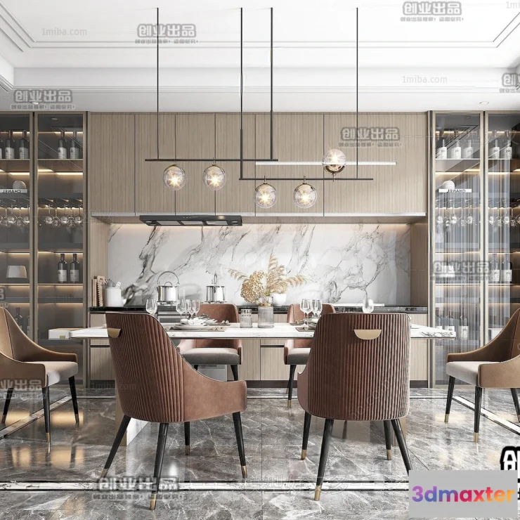 1363696 - Dining Room - Modern Style Interior 3D Scenes - 036 3D Max