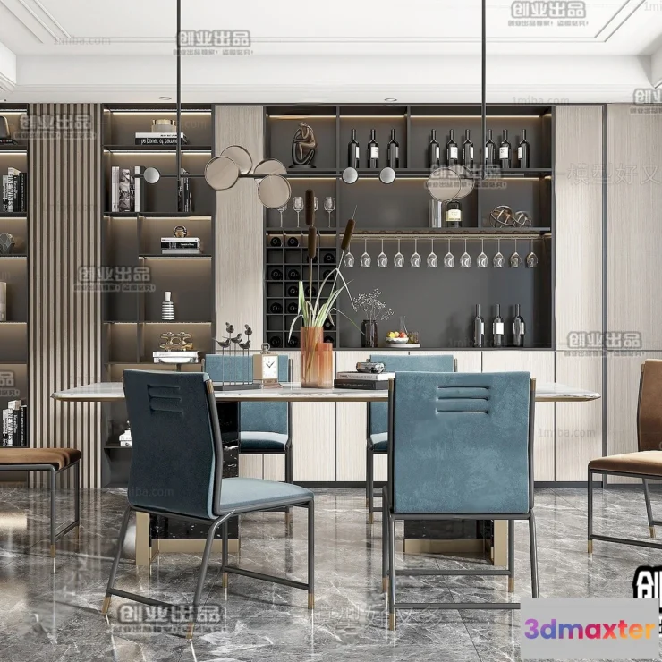 1363767 - Dining Room - Modern Style Interior 3D Scenes - 037 3D Max