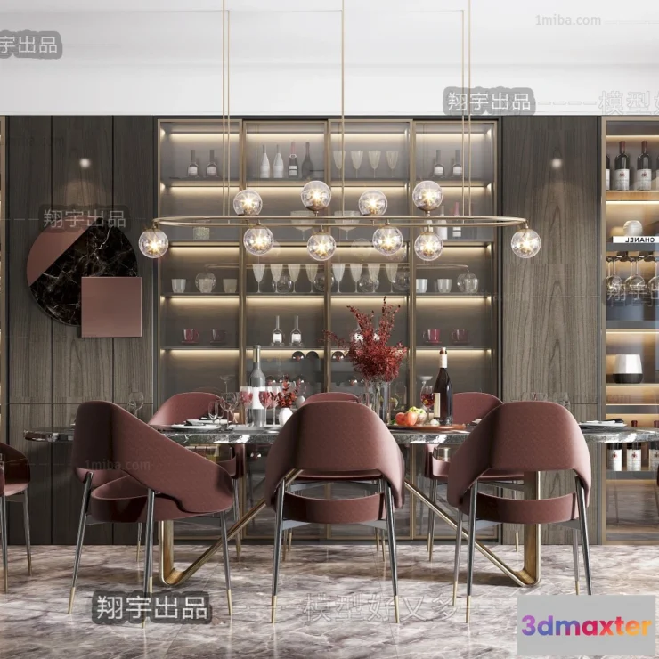 1363839 - Dining Room - Modern Style Interior 3D Scenes - 038 3D Max