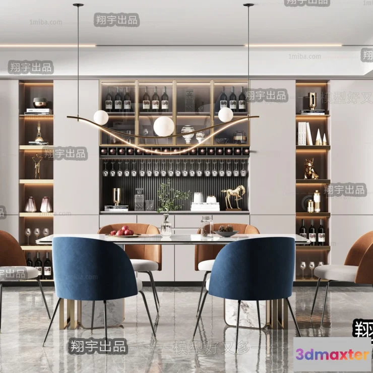 1364040 - Dining Room - Modern Style Interior 3D Scenes - 041 3D Max