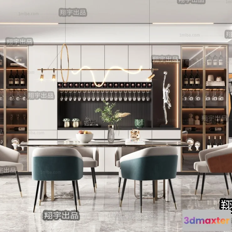 1364104 - Dining Room - Modern Style Interior 3D Scenes - 042 3D Max