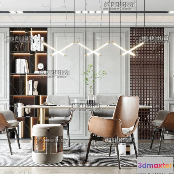1364179 - Dining Room - Modern Style Interior 3D Scenes - 043 3D Max