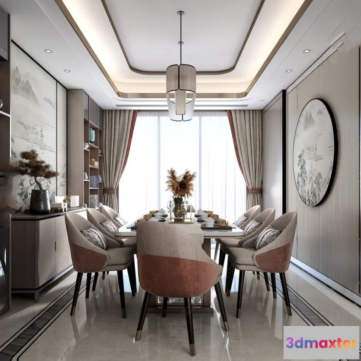 1364489 - Dining Room - 3D Models - 3D Interior Scenes - 230 3D Max