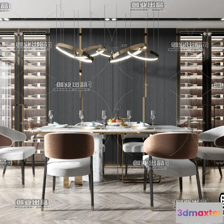 1364521 - Dining Room - Modern Style Interior 3D Scenes - 048 3D Max