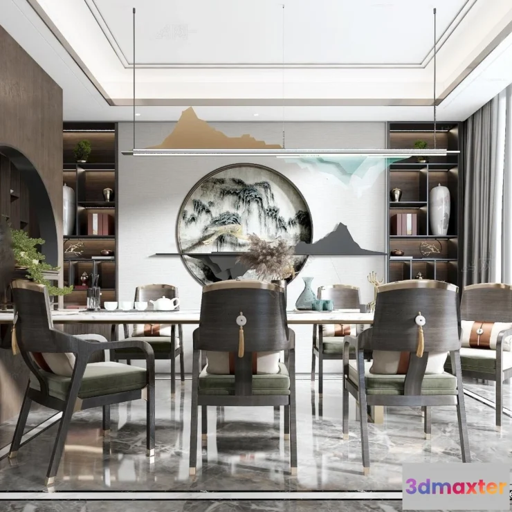 1364624 - Dining Room - 3D Models - 3D Interior Scenes - 232 3D Max