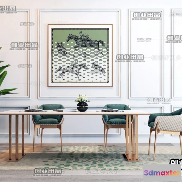 1364722 - Dining Room - Modern Style Interior 3D Scenes - 051 3D Max