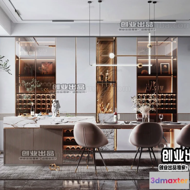 1364926 - Dining Room - Modern Style Interior 3D Scenes - 054 3D Max